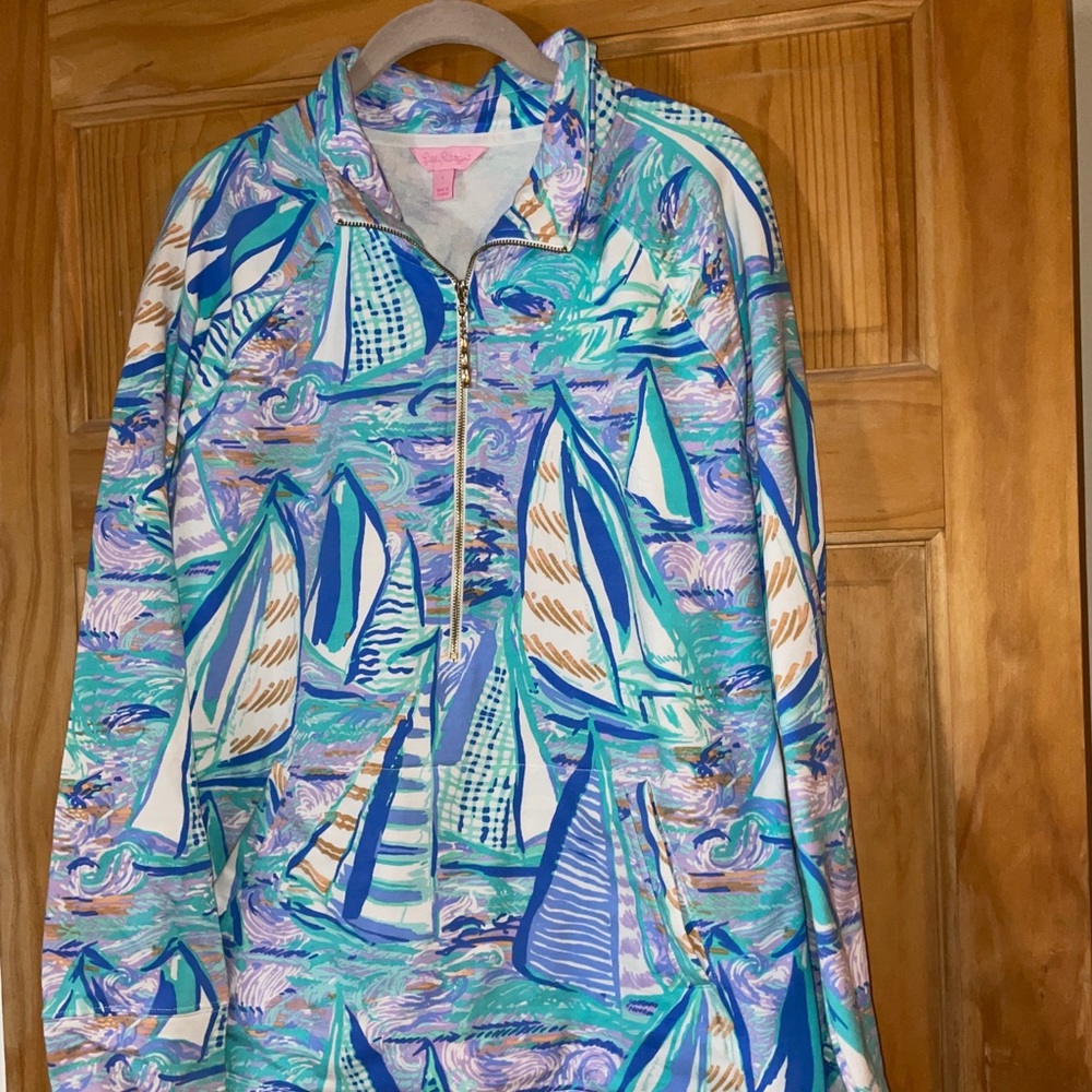 Lilly Pulitzer popover size large sailboat